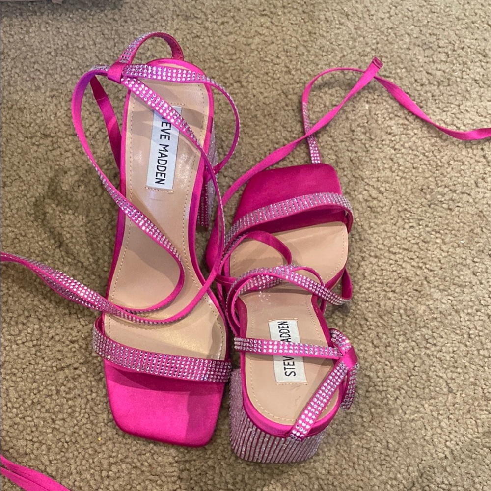 Steve Madden Pink Strappy Heels